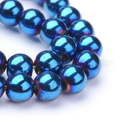 Немагнитные синтетический гематит бисер пряди G-S096-8mm-7-1