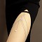 Tassel Alloy Thigh Chain, Lace Stretch Band Body Chain for Women, Platinum, Leaf, 460mm