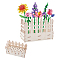 Wooden Puzzle Flower Vase, Sculpture Display Decorations, for Home Office Desk, BurlyWood, 290x149x200mm