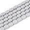 Opaque Glass Beads Strands, Barrel, WhiteSmoke, 6~6.5x4~5mm, Hole: 0.7~0.8mm, about 64~65pcs/strand, 15.75~15.94''(40~40.5cm)