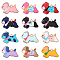 24Pcs 12 Colors Zinc Alloy Enamel Pendants, Dog Charm, Light Gold, Mixed Color, 17.5~18x25x1mm, Hole: 2mm, 2pcs/color