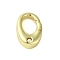 Brass Spring Gate Rings, Cadmium Free & Nickel Free & Lead Free, Oval, Golden, 13x9x4mm, Hole: 1.6mm