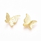 Alloy Cabochons, Butterfly, Golden, 10x11x2mm