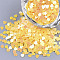 Ornament Accessories, PVC Plastic Paillette/Sequins Beads, AB Color Plated, Heart, Yellow, 2.7x3x0.4mm, about 180000pcs/500g