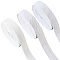 3 Styles Flat Polyester Anti-slip Elastic Bands, Silicone Gripper Cord for Clothes, White, 3/4 inch(20mm)
