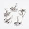 Alloy Pendants, Sailing Boat, Antique Silver, 23x16x2mm, Hole: 2mm