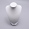 PU Leather Jewelry Display Stands, Necklace Bust Display Stand, White, 7-1/8x9-1/2x5-1/4 inch(18x24x13.5cm)