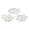 Natural White Shell Carved Pendants, Flower Charms, Seashell Color, 21x37.5x3.5mm, Hole: 1mm