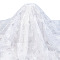 Polyester Mesh Fabrics, Clothing Accessories, Snowflake Pattern, White, 1500~1600x0.1mm