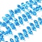 Crystal Glass Beads Strands, Top Drilled Beads, Faceted, Teardrop, Light Blue, 13x6mm, Hole: 1mm, about 90~95pcs/strand, 16~18 inch