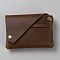 Mini Leather Coin Purse, Rectangle Credit Card Wallets with Snap Button, Coffee, 7.5x10.2x2.5cm