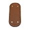 Imitation Leather Knitting Crochet Bags Bottom, with Iron Findings, for Bag Bottom Accessories, Oval, Saddle Brown, 22x10x0.8cm, Hole: 5mm