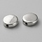 CCB Plastic Beads, Flat Round, Platinum, 7x2mm, Hole: 1.2mm