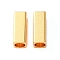 Brass Beads, Cuboid, Rack Plating, Long-Lasting Plated, Cadmium Free & Lead Free, Real 24K Gold Plated, 8x3x3mm, Hole: 2.4mm