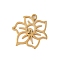 304 Stainless Steel Pendants, Laser Cut, Hollow Birth Flower Charm, Real 18K Gold Plated, March Daffodil, 12.5x13.5x1mm, Hole: 1.2mm