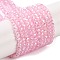 Baking Electroplate Glass Beads Strands, AB Color, Faceted, Round, Hot Pink, 3x2mm, Hole: 0.7mm, about 135~140pcs/strand, 32~34cm