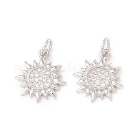 Латунные микропаве прозрачные подвески с фианитом&nbsp;ZIRC-P098-08P