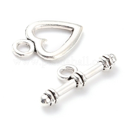 Сплавочные застежка тоггл тибетского стиля&nbsp;PALLOY-P224-27AS