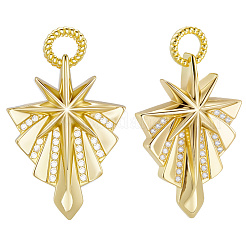 8шт латунные подвески с микропаве и кубическим цирконием&nbsp;KK-BBC0018-61