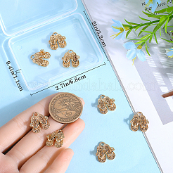 10 шт. латунные подвески со стразами&nbsp;KK-BBC0014-39