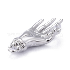 Латунные микропаве прозрачные подвески с фианитом&nbsp;ZIRC-A018-04P-RS