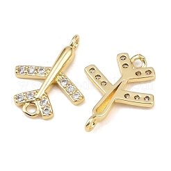 Подвески-соединители из латуни с кубическим цирконием&nbsp;KK-L251-12G