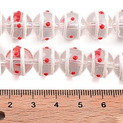 Стеклянные бусины с эмалевыми нитями&nbsp;GLAA-M047-01F