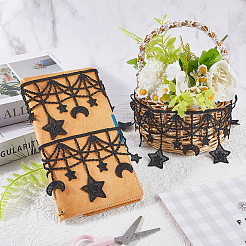 5 ярд полиэстерового кружева с отделкой в виде луны и звезд&nbsp;OCOR-GF0004-06