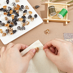 60 шт. 2-цветные пуговицы из цинкового сплава&nbsp;BUTT-FH0001-030