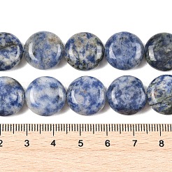 Натуральное синее пятно нитки из бисера яшмы&nbsp;G-L648-B08-15mm