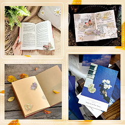 4 шт. латунные закладки-бабочки&nbsp;AJEW-WH20054-145