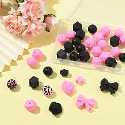 40шт пищевые экологически чистые силиконовые бусины&nbsp;SIL-YW0001-62