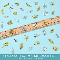 2 сумка 2-х цветных подвесок из сплава в тибетском стиле&nbsp;FIND-YW0007-75