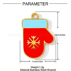 Подвески из нержавеющей стали 304 с эмалью&nbsp;STAS-OY001-78G