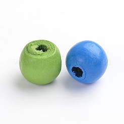 Крашеные натуральные деревянные бусины&nbsp;WOOD-R249-047