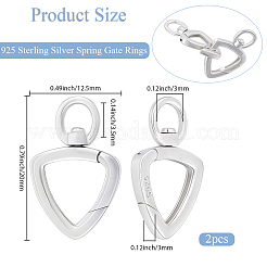 2 шт. поворотные застежки из стерлингового серебра&nbsp;FIND-BBC0004-62