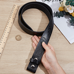 Ремни для талии и живота из искусственной кожи с тиснением в виде цветов для мужчин и женщин&nbsp;AJEW-WH20018-223A