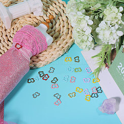 110 шт. 11-цветные пряжки-регуляторы из сплава с тремя скользящими фиксаторами&nbsp;FIND-GL0001-98