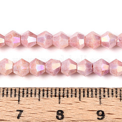 Антикоррозийные гальванические биконические стеклянные бусины&nbsp;EGLA-T021-4mm-16-05