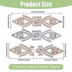 8 пара двухцветных застежек из сплава пластика FIND-CA0010-90A