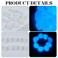 1 набор смоляных светящихся в темноте камешков&nbsp;DJEW-CN0001-40C