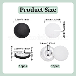 30 шт. 2-х цветные пуговицы из искусственной кожи с тремя отверстиями на ножке&nbsp;BUTT-NB0001-91