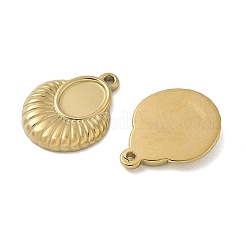 Оправы для подвесок из нержавеющей стали 304 в виде кабошонов&nbsp;STAS-D127-16G