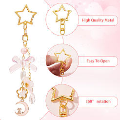 40 шт. карабин для шнурка с поворотными застежками из сплава&nbsp;FIND-SP0003-60G