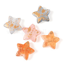 100шт 5 цвета прозрачные матовые акриловые бусины&nbsp;FACR-TA0001-05