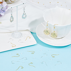 300 шт. 2 цвета латунные крючки для серег&nbsp;KK-SP0001-36