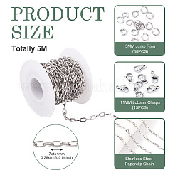 Наборы для изготовления цепочек из скрепок из нержавеющей стали своими руками&nbsp;DIY-TA0011-23P-02