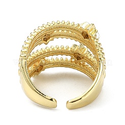 Кольцо-манжета со звездой из прозрачного кубического циркония&nbsp;RJEW-F144-01G