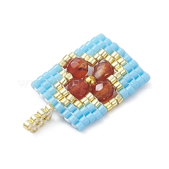 Подвески-прямоугольники из бисера&nbsp;PALLOY-MZ01149