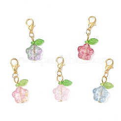 Стеклянные подвески в виде цветов&nbsp;HJEW-JM03336